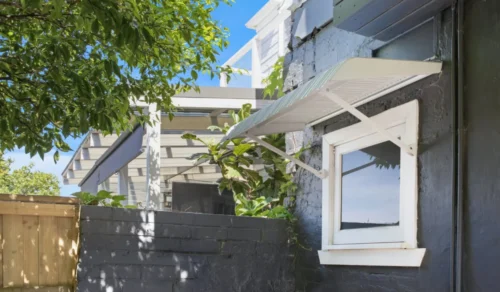 White Fixed Steel Awning