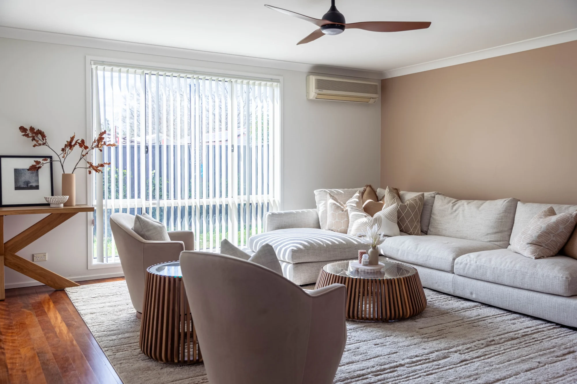 Vertical Blinds in the living room