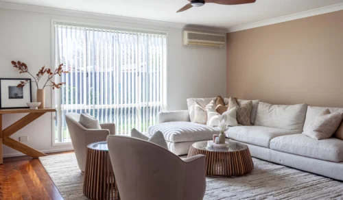 Vertical Blinds in the living room