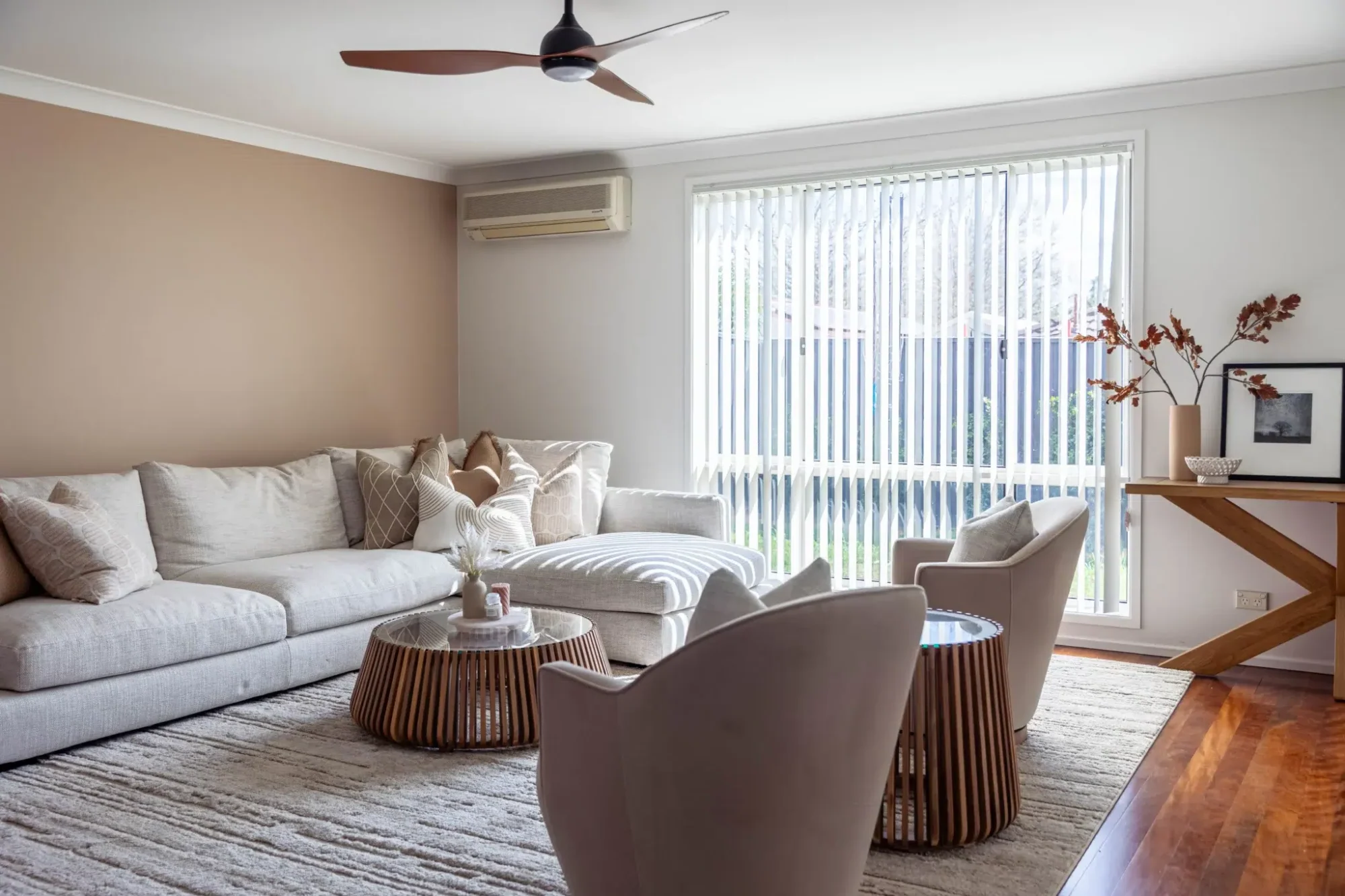 Vertical Blinds in the living room