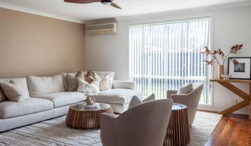 Vertical Blinds in the living room