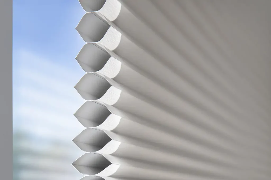 The unique air spacing inside Wynstan Honeycomb Blinds helps with thermal control inside your home.