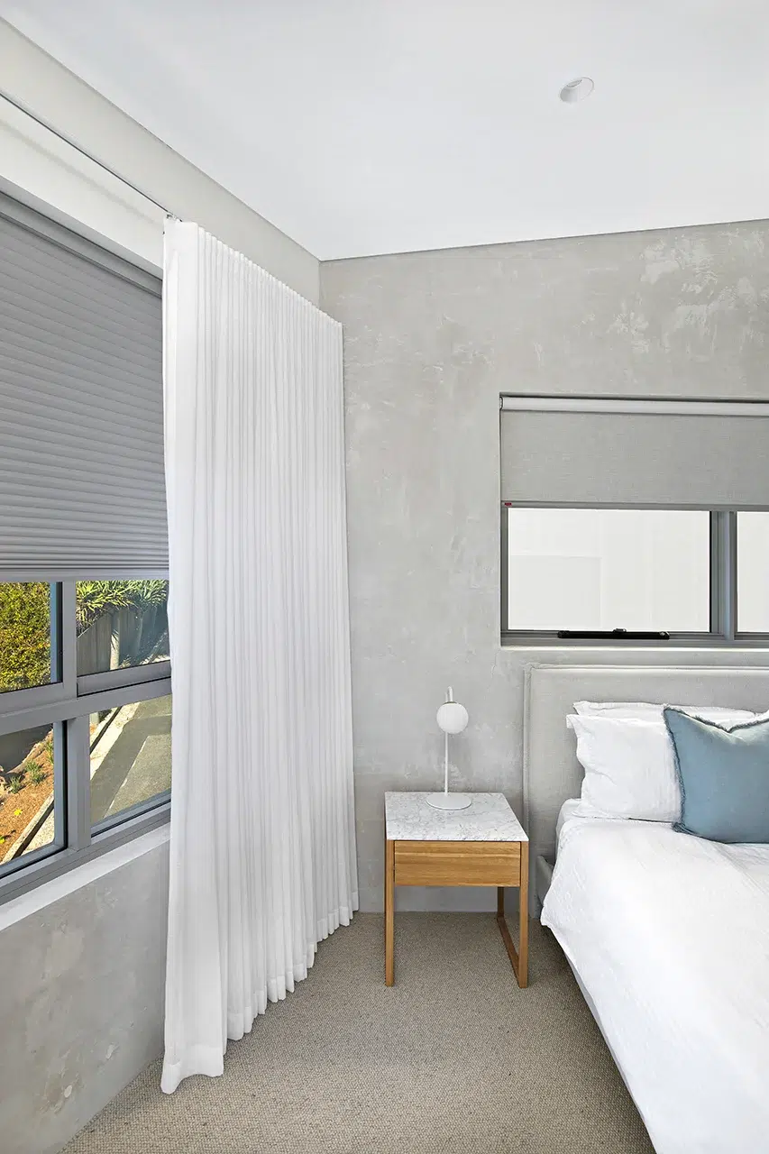 Wynstan honeycomb blinds and sheer curtains