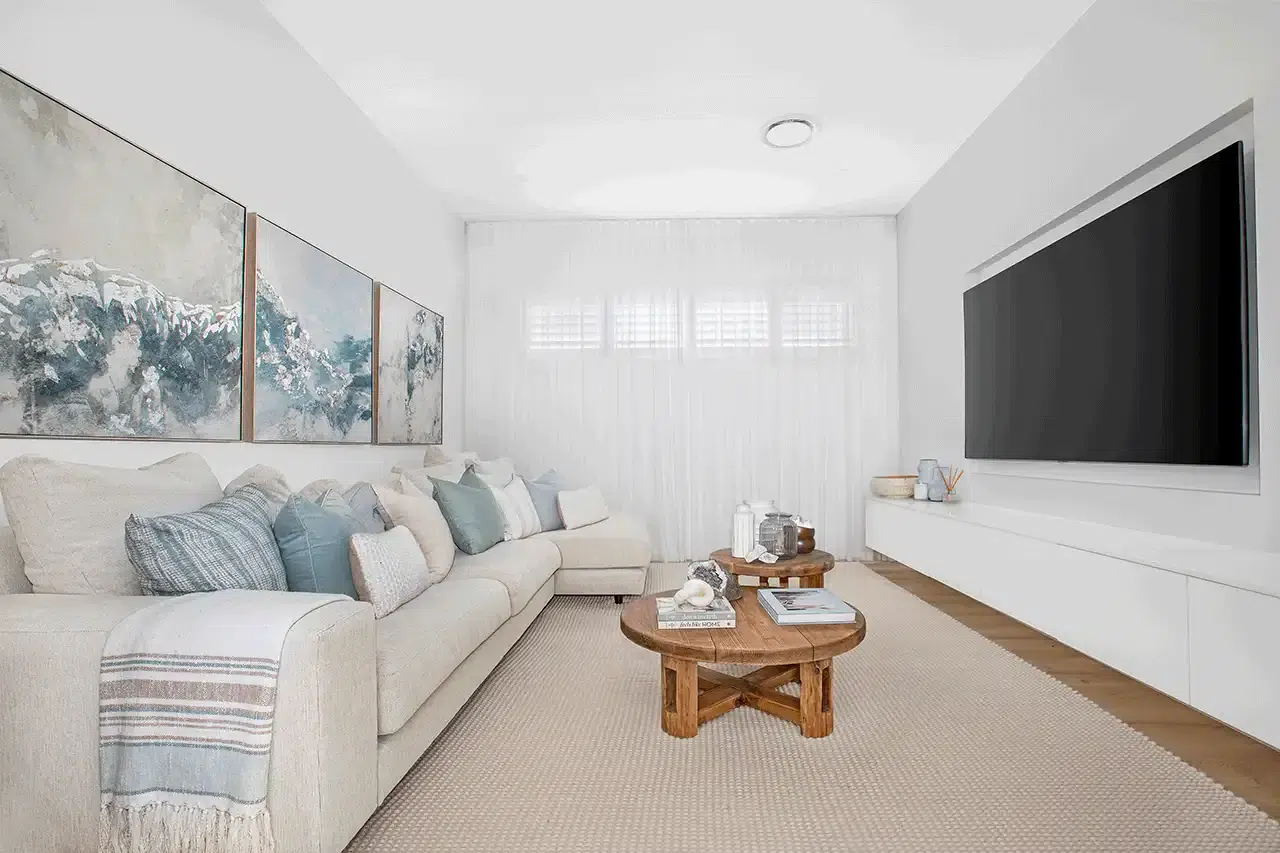 Beautiful sheer curtains enhance your living space.
