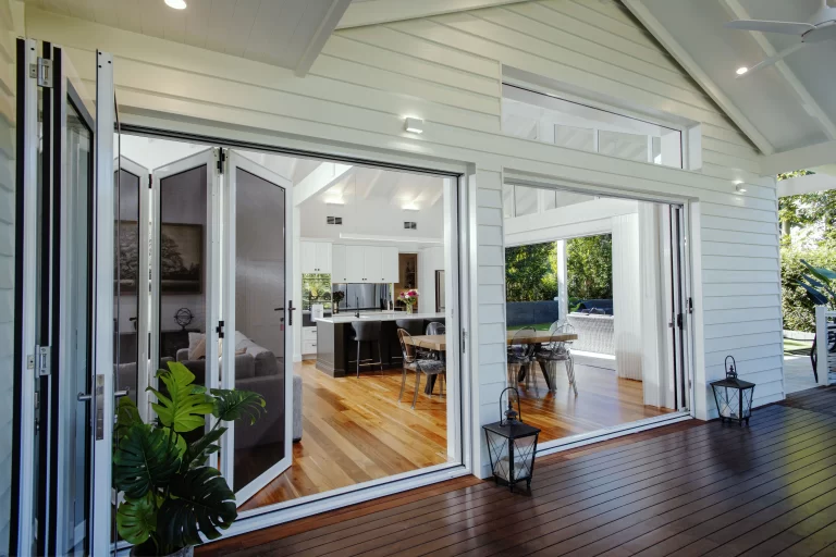 Wynstan bi-fold crimsafe doors are perfect for bringing the outdoors inside.