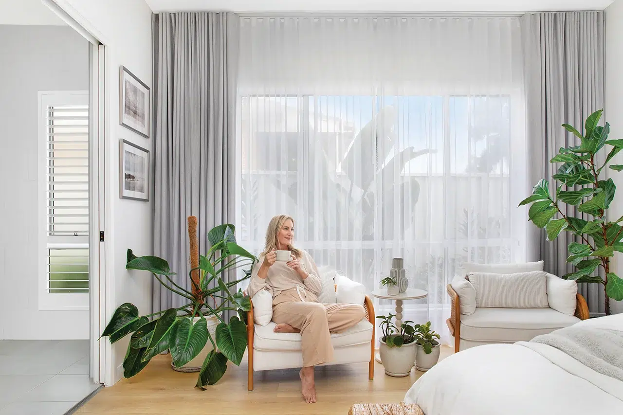 Wynstan layered blockout and sheer curtains
