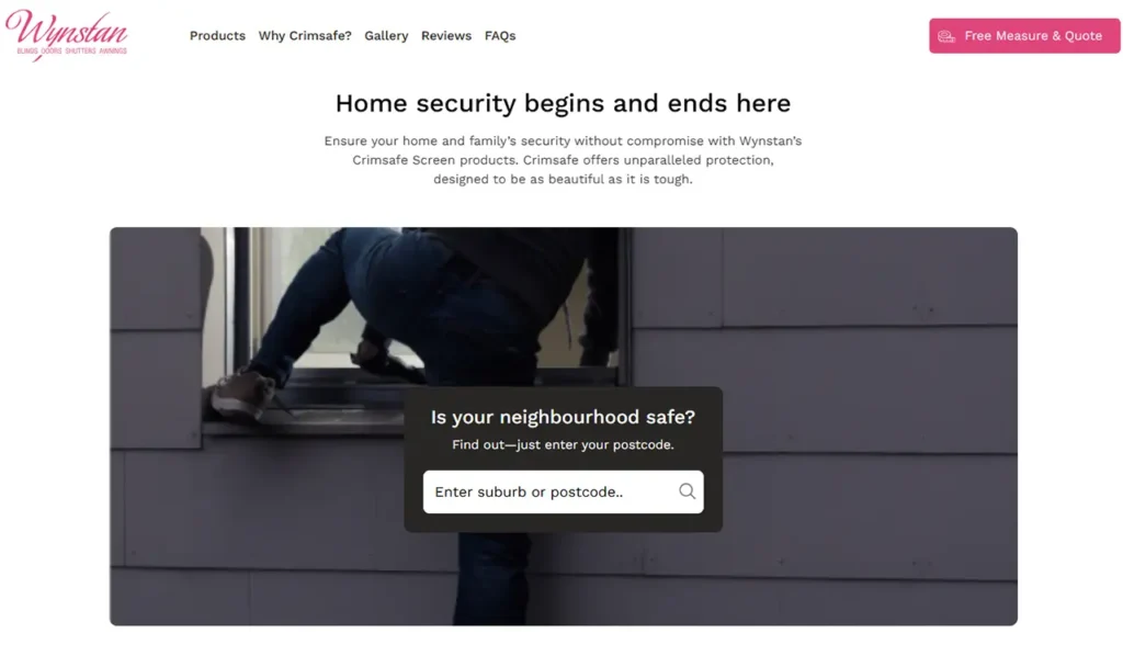 Postcode crime selection tool