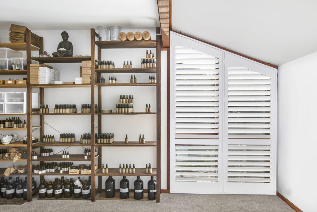 Plantation Shutters in workspace