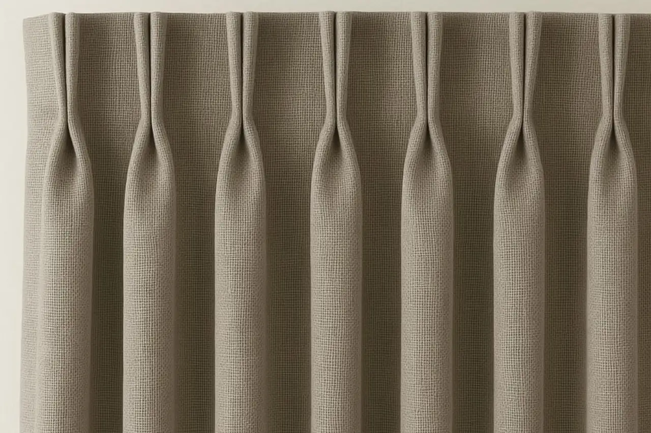 Double pinch pleat curtain