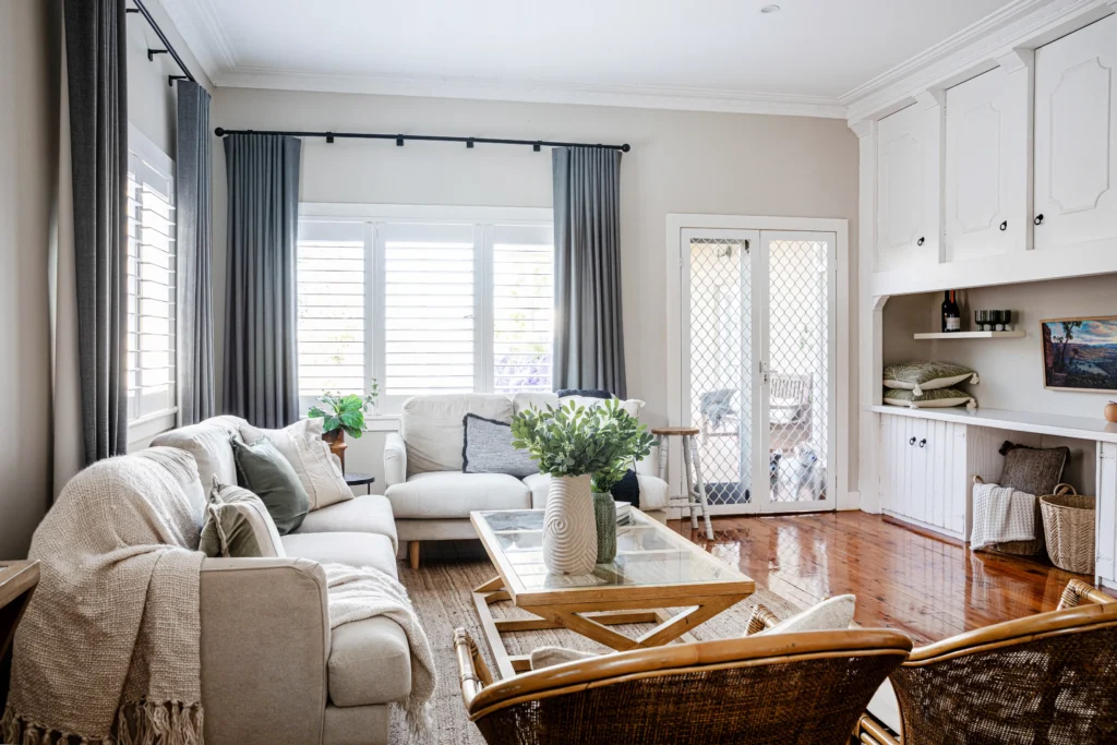 Blockout curtains in living room