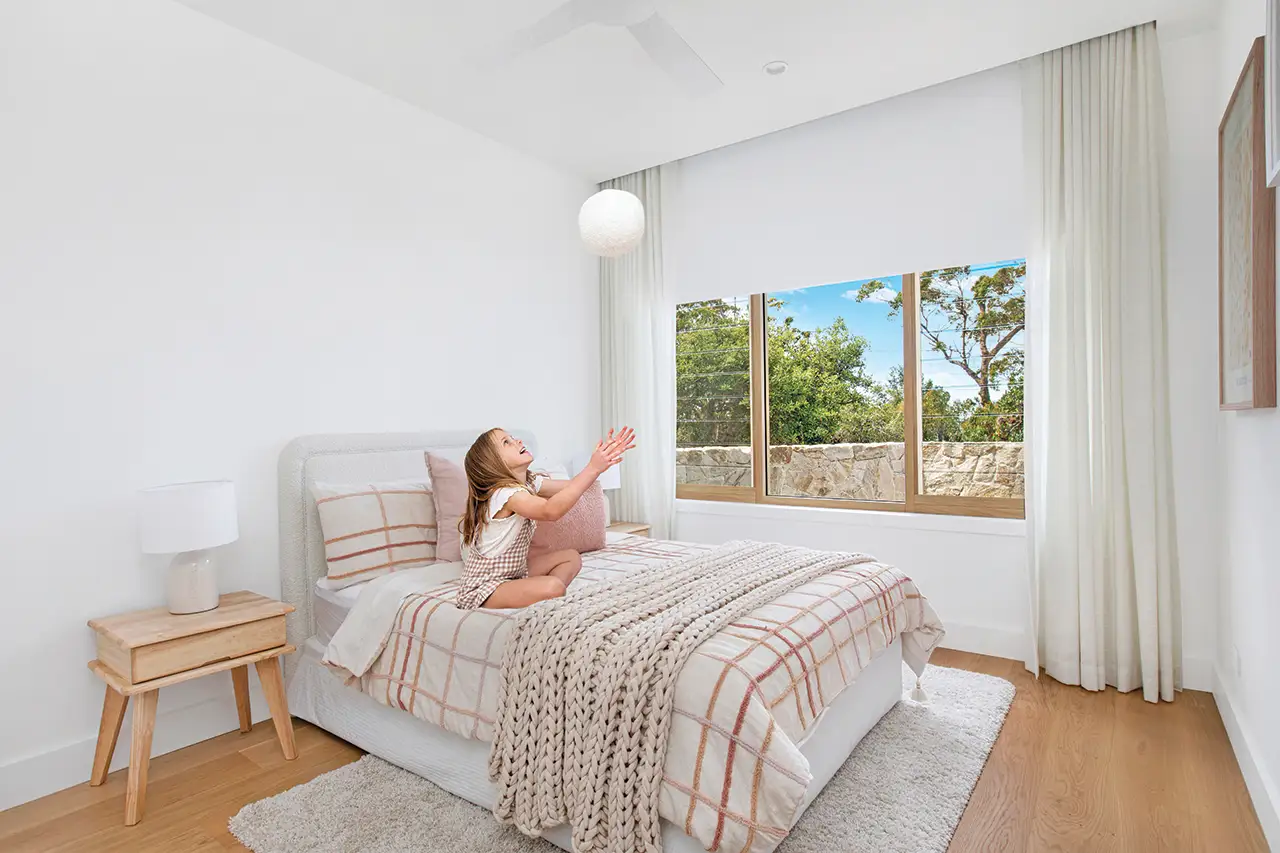 Wynstan sheer curtains and roller blinds